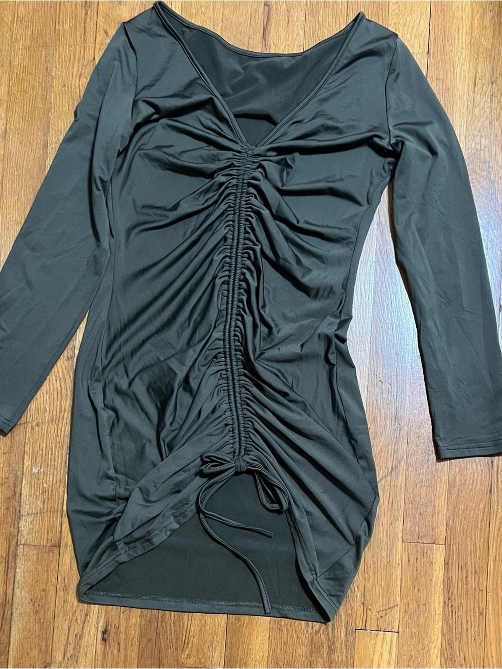 Women’s Sexy Elegant Long Sleeve Off The Shoulder Ruched Mini Dress